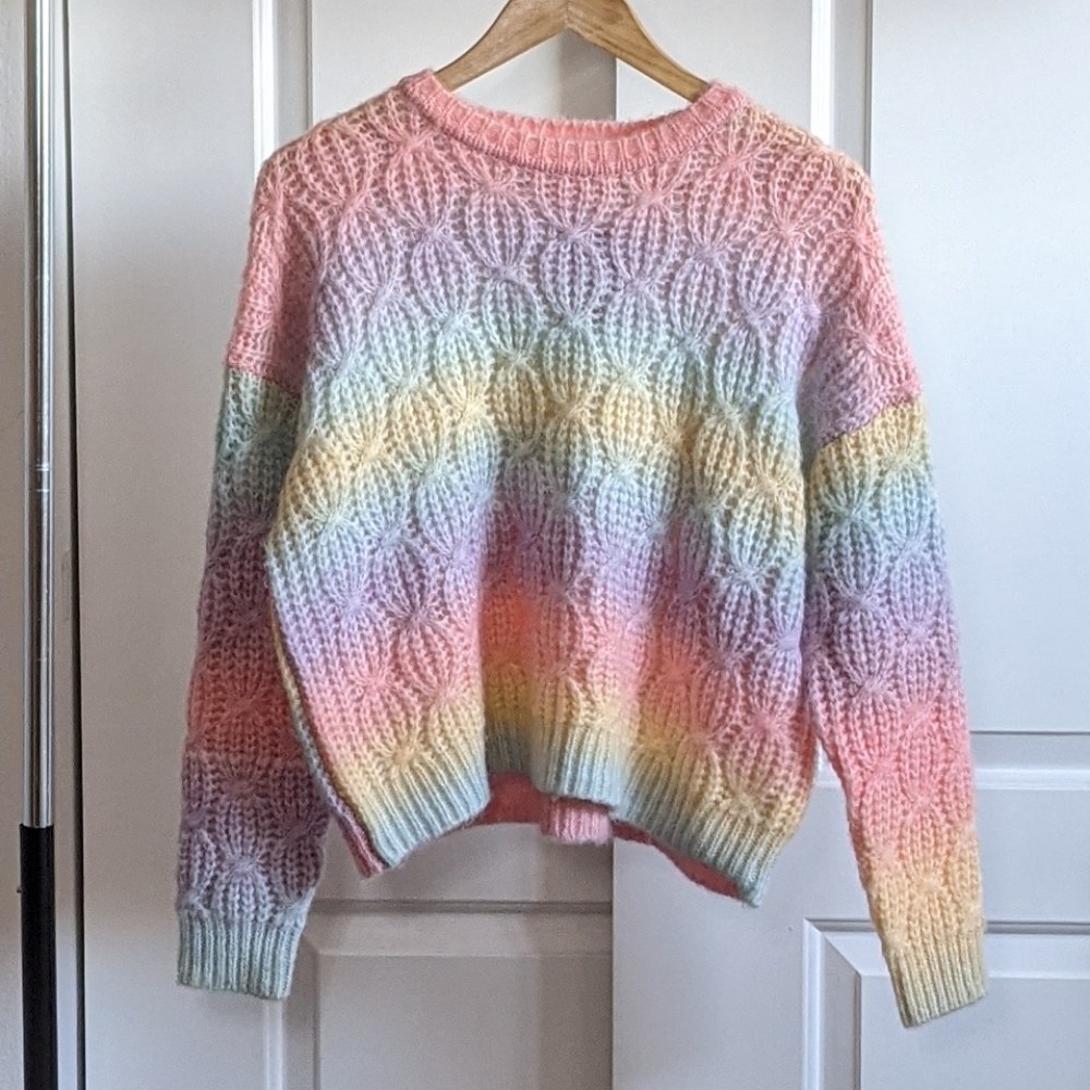 Vince Multicolor Cable Knit Sweater
